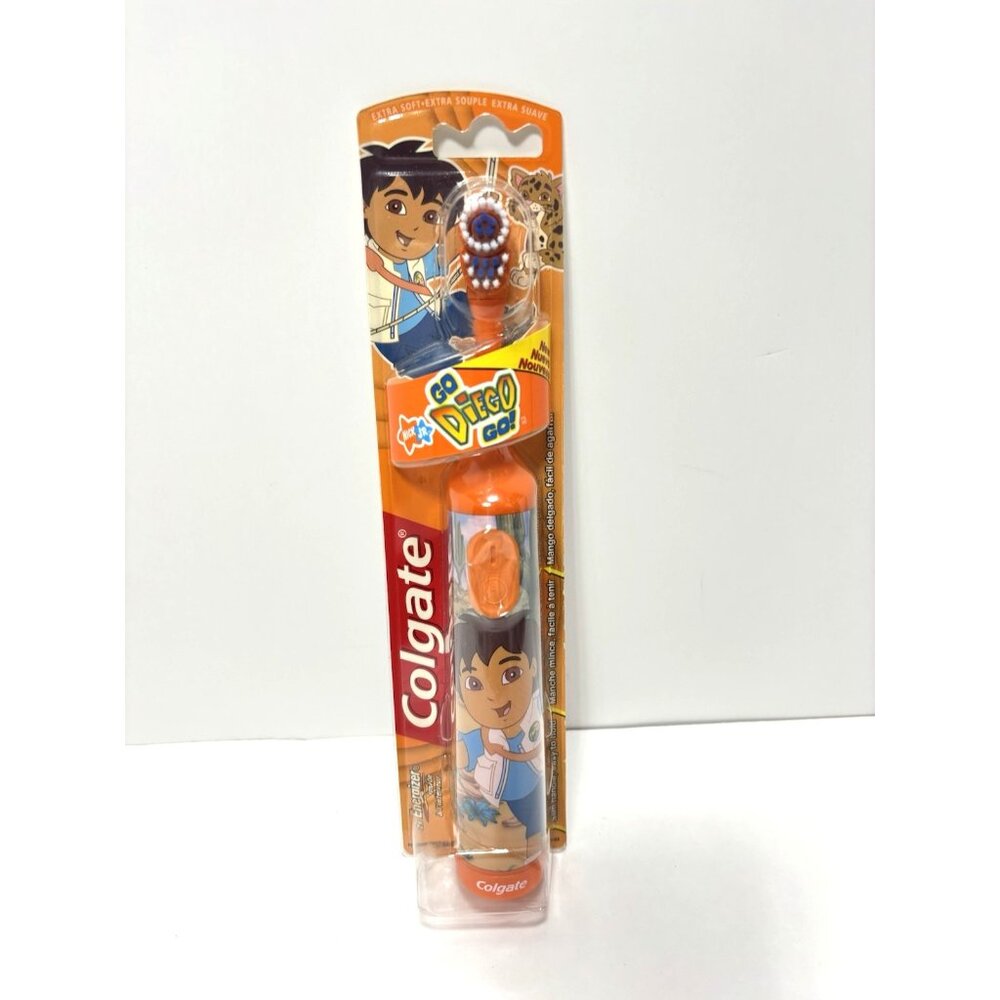 RARE Colgate Kids Go Diego Go Battery Powered Toothbrush Extra Soft Bristles